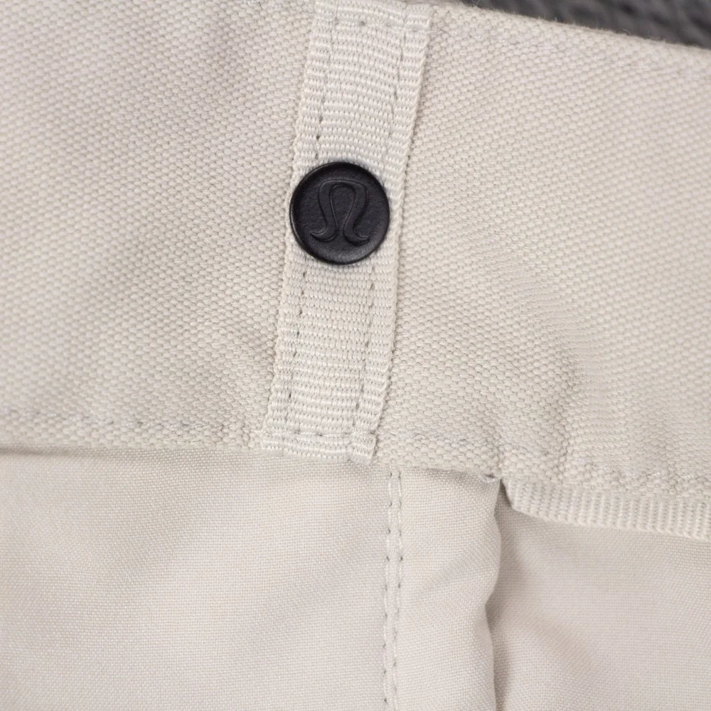 Lululemon ABC Pant Crop Relax Utilitech‎ Mens 36 Beige Khaki LM5AH0S